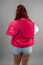 Zipper Varsity Jacket 10 Reign Gear women's pink and white zipper hooded varsity jacket