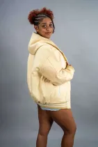Classic Varsity Jacket 22 Reign Gear women's beige classic varsity jacket