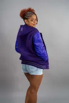 Classic Varsity Jacket 29 Reign Gear women's purple and blue classic varsity jacket