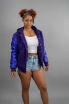 Classic Varsity Jacket 28 Reign Gear women's purple classic varsity jacket