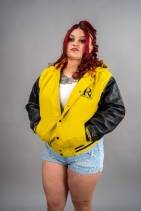 Zipper Varsity Jacket 4 Zip Detachable Hooded Varsity Letterman Jacket